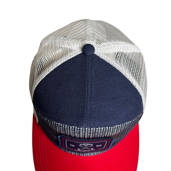 Callaway 1982 Trucker Hat Red White Blue Adjustable Snapback Mesh Back - Picture 5 of 7